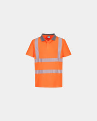 Polo alta visibilità poliestere riciclato da personalizzare - Arancione