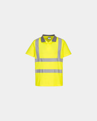 Polo alta visibilità poliestere riciclato da personalizzare - Giallo