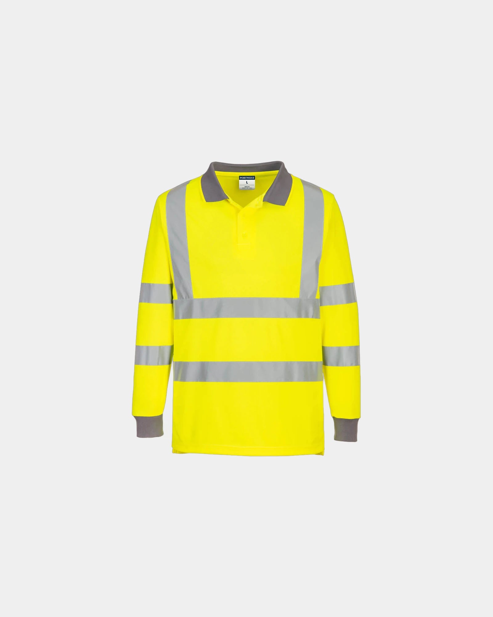 Polo alta visibilità poliestere riciclato da personalizzare - Giallo