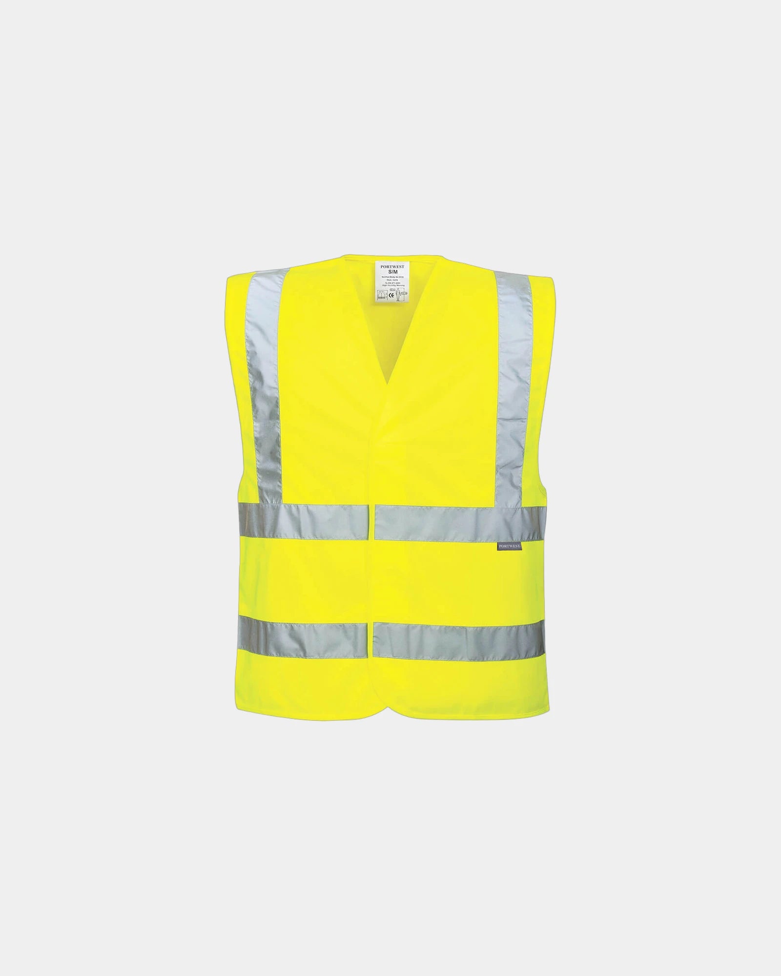 Gilet alta visibilità riciclato da personalizzare - Giallo