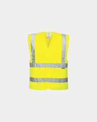 Gilet alta visibilità riciclato da personalizzare - Giallo