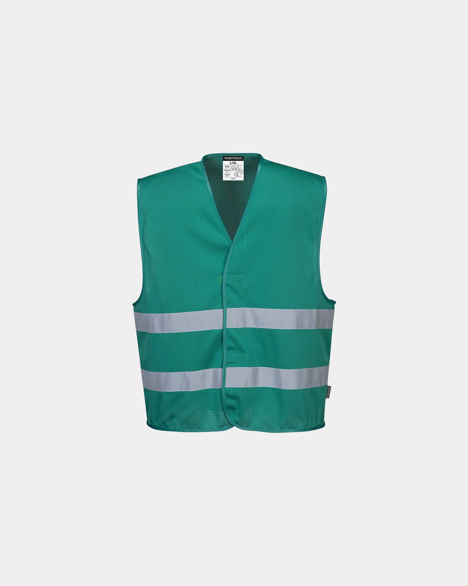Gilet MeshAir Iona poliestere riflettente da personalizzare - Verde Scuro