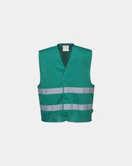 Gilet MeshAir Iona poliestere riflettente da personalizzare - Verde Scuro