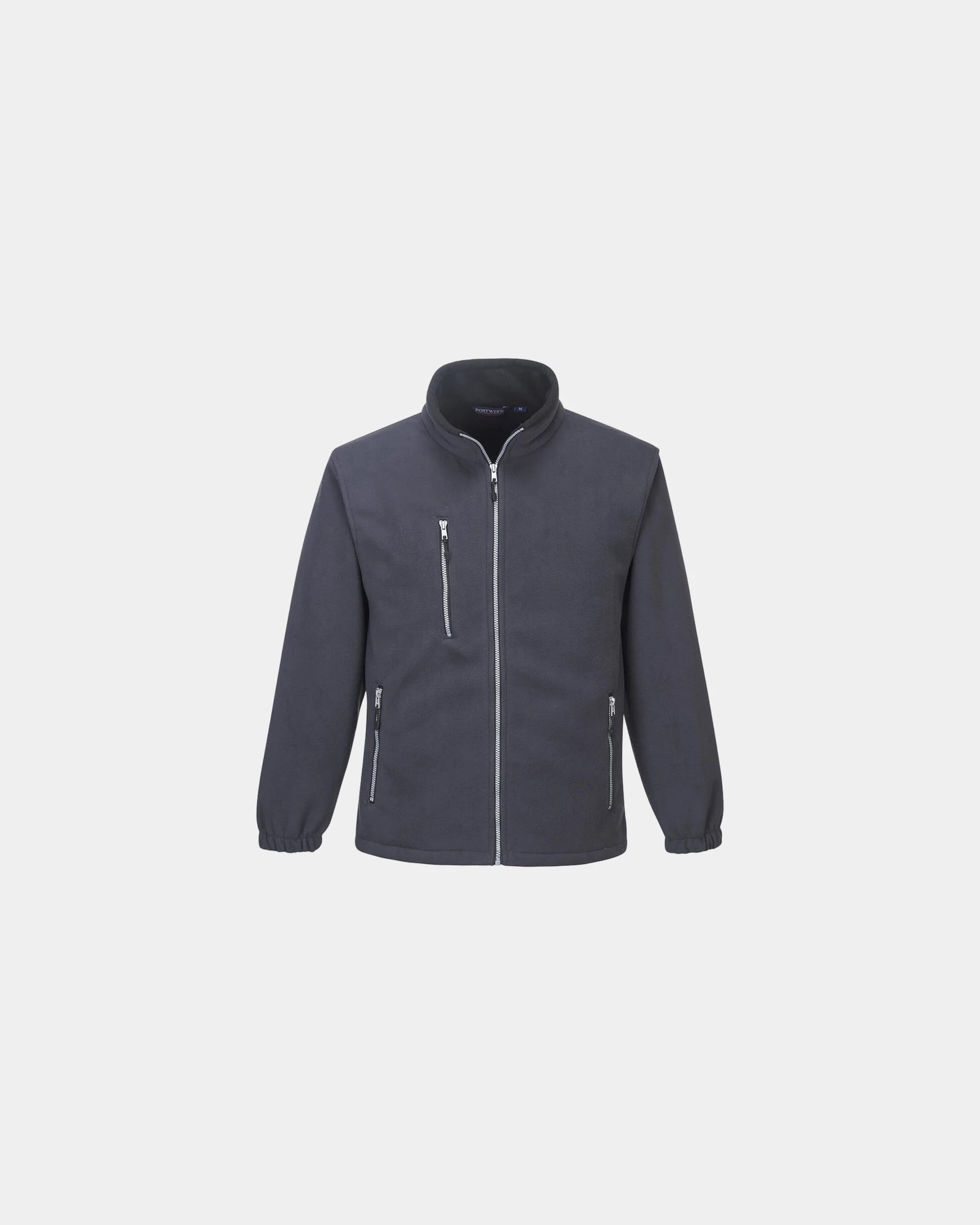 Giacca in pile bicolore 410g/m² da personalizzare - Grigio
