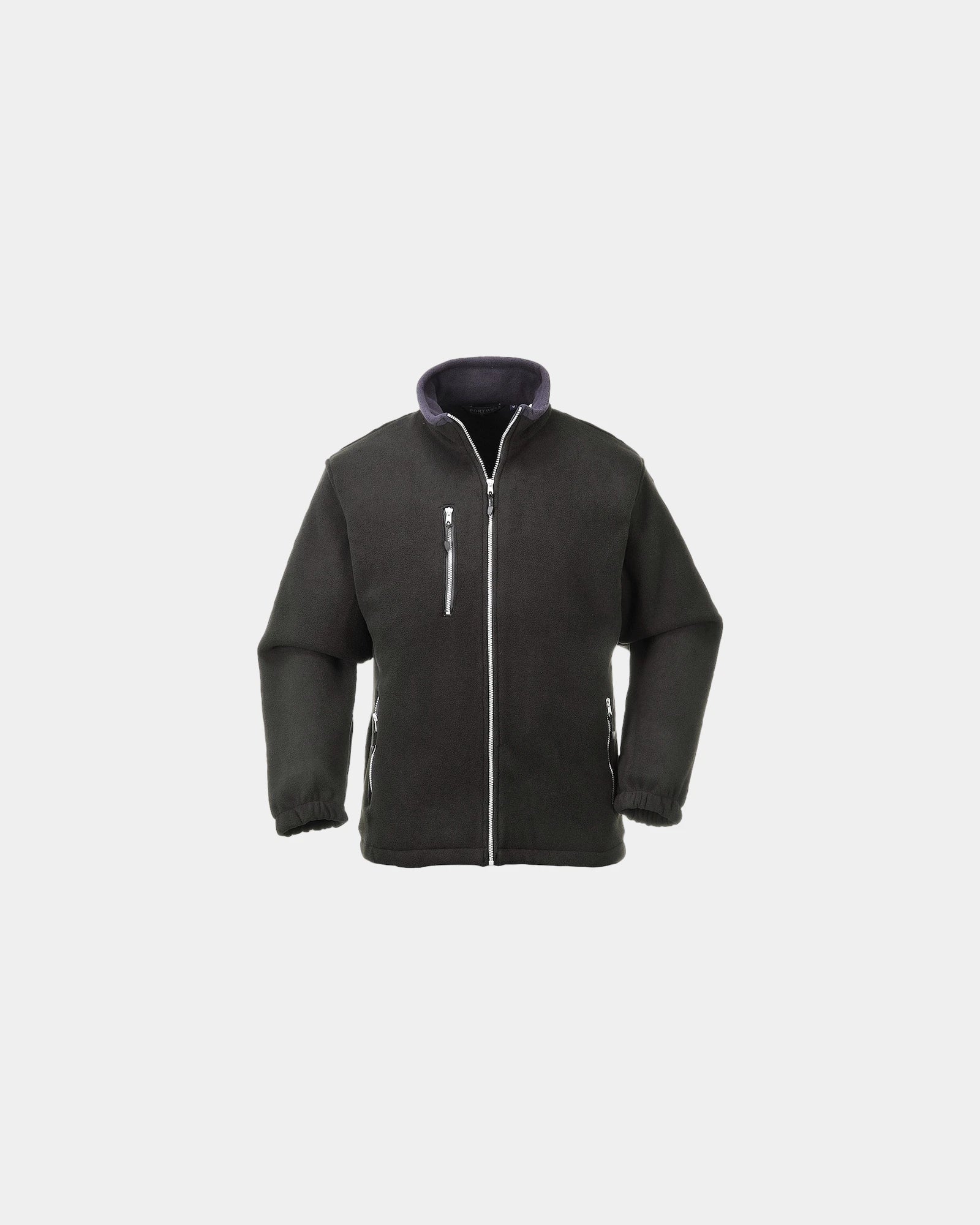 Giacca in pile bicolore 410g/m² da personalizzare - Nero-Blu Cielo