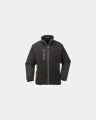 Giacca in pile bicolore 410g/m² da personalizzare - Nero-Blu Cielo