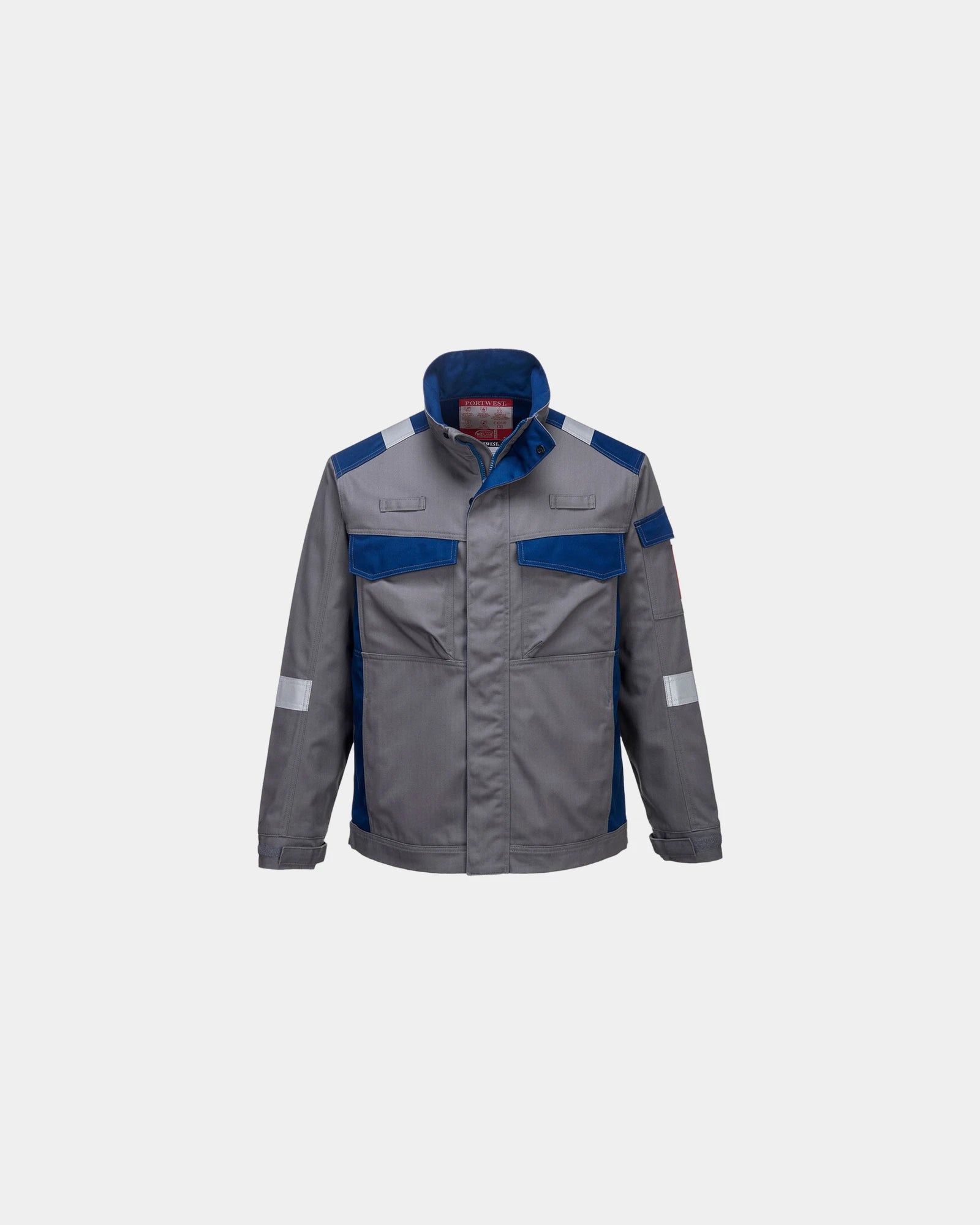 Giacca ignifuga bicolore 340g/m² da personalizzare - Grigio
