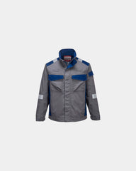 Giacca ignifuga bicolore 340g/m² da personalizzare - Grigio