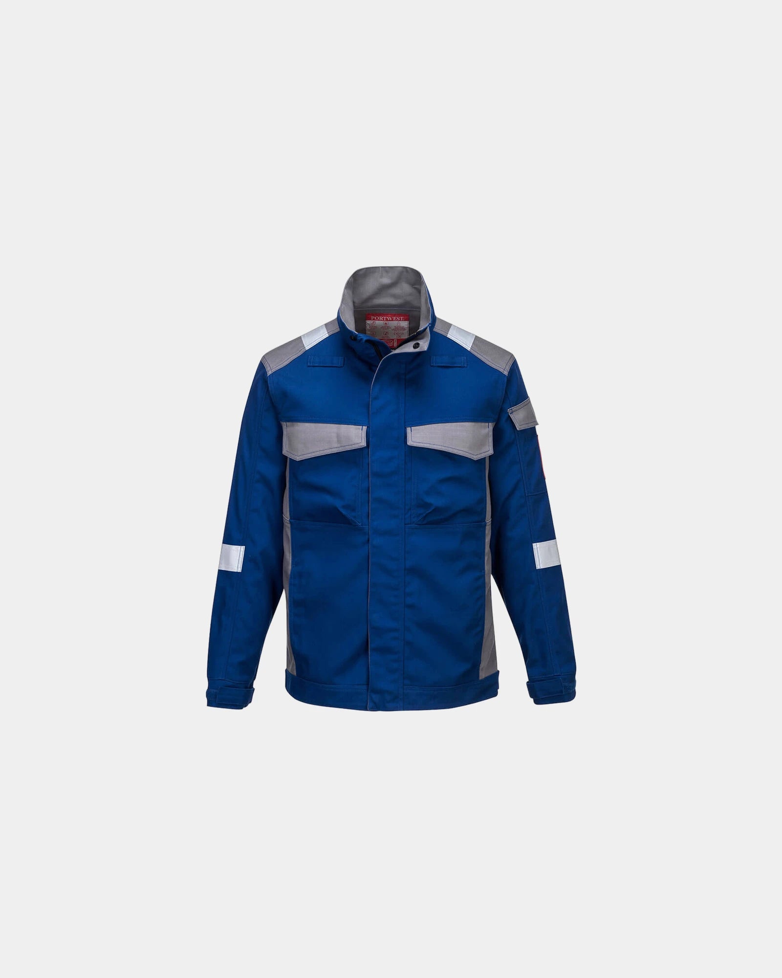 Giacca ignifuga bicolore 340g/m² da personalizzare - Blu Scuro