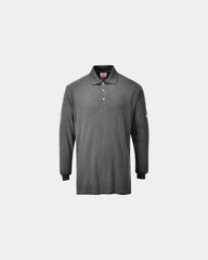 Polo maniche lunghe antistatica ignifuga da personalizzare - Grigio
