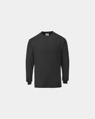 T-shirt maniche lunghe ignifugo antistatico da personalizzare - Nero-Blu Cielo