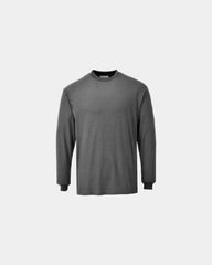 T-shirt maniche lunghe ignifugo antistatico da personalizzare - Grigio