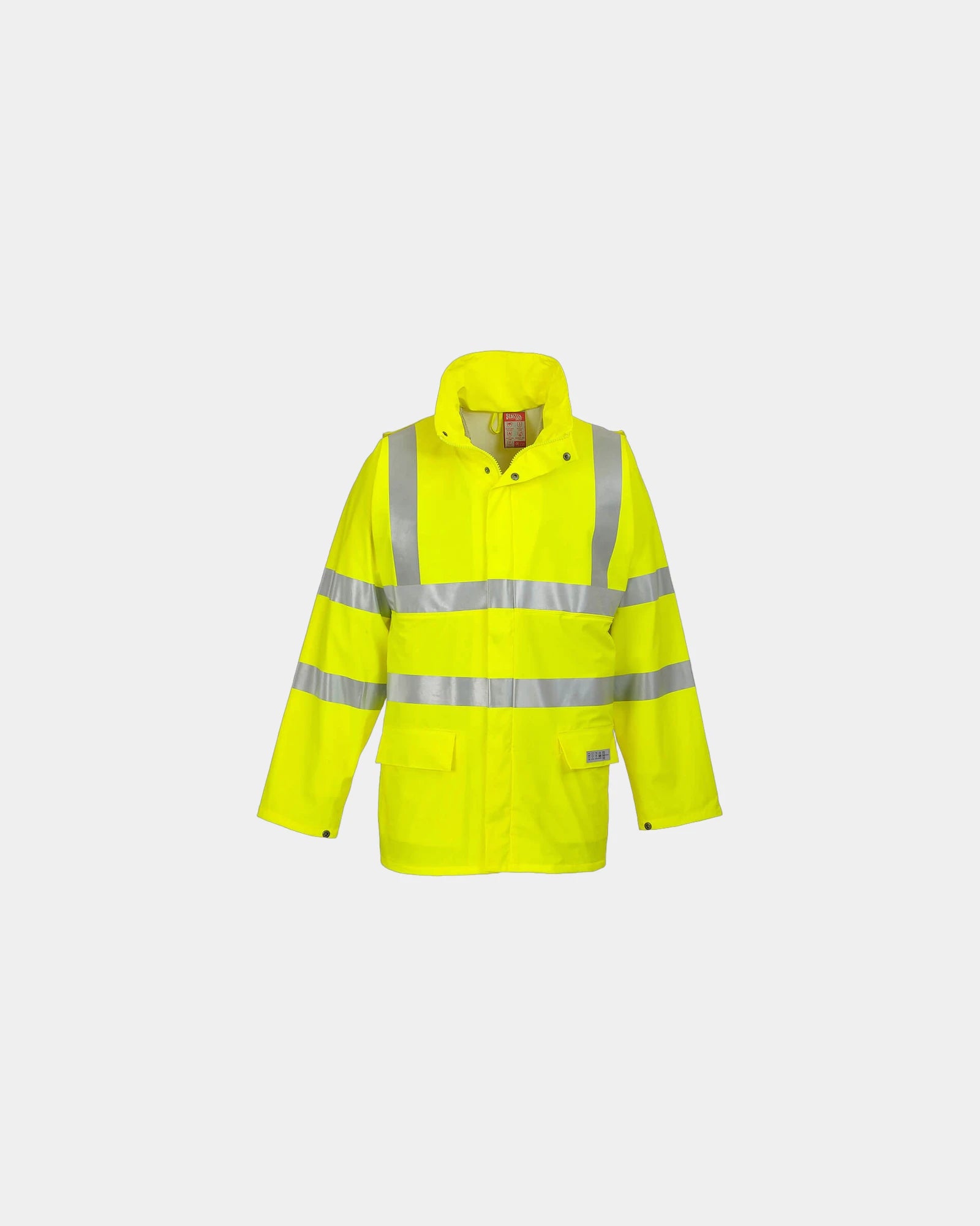 Giacca antipioggia alta visibilità da personalizzare - Giallo