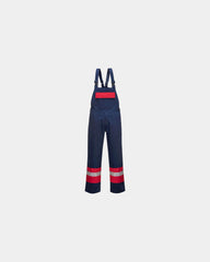 Salopette bicolore multitasche riflettente da personalizzare - Blu Navy