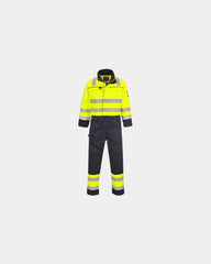 Tuta alta visibilità multirischio ignifuga da personalizzare - Giallo-Blu Navy