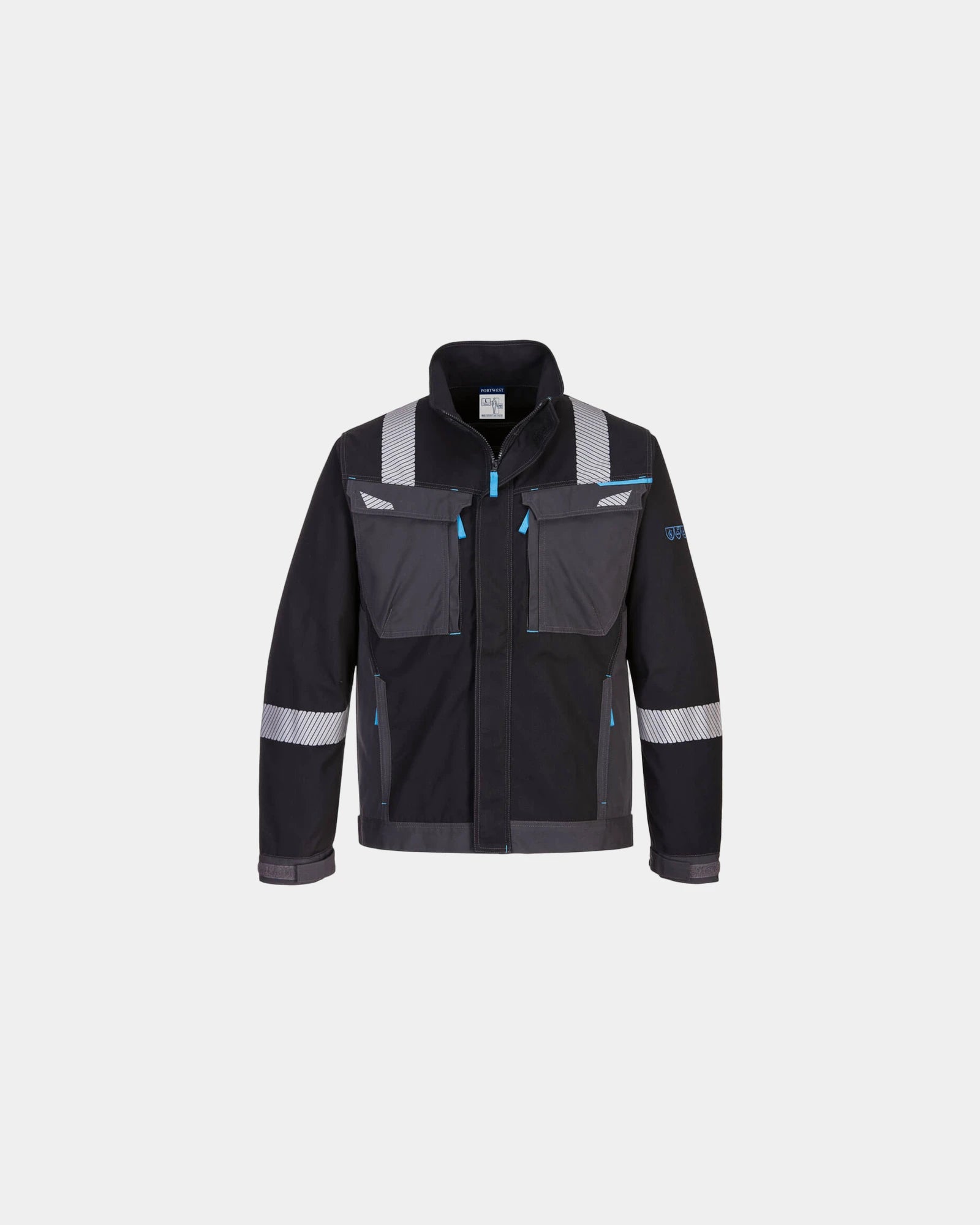 Giacca da lavoro FR Modaflame 280g da personalizzare - Nero-Blu Cielo