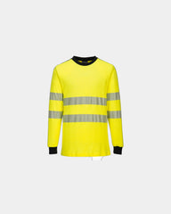 T-shirt alta visibilità ignifugo WX3 da personalizzare - Giallo-Nero