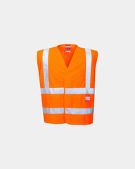 Gilet alta visibilità ignifugo poliestere da personalizzare - Arancione