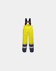 Pantalone multirischio bretelle elastiche da personalizzare - Giallo-Blu Navy