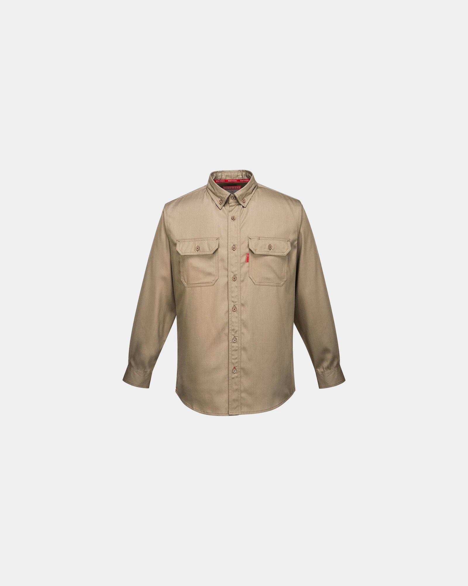 Camicia ignifuga 88% cotone 237 g/m² da personalizzare - Kaki