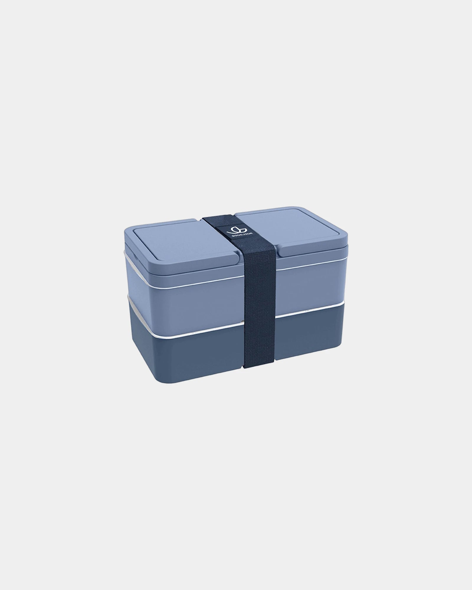 Lunchbox riciclata Goodjour 2 scomparti da personalizzare - Blu Navy-Azzurro