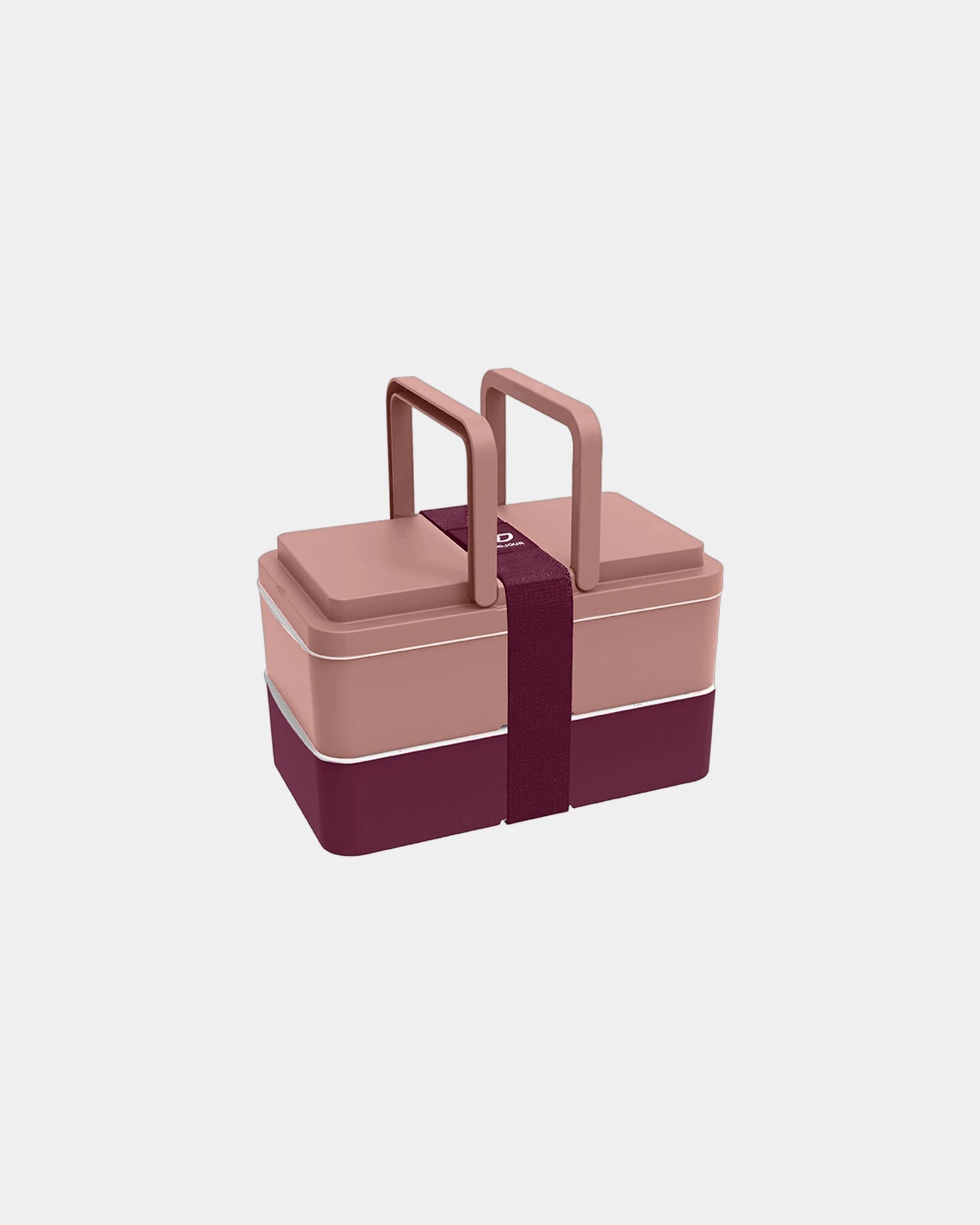 Lunchbox riciclata Goodjour 2 scomparti da personalizzare - Prugna-Beige