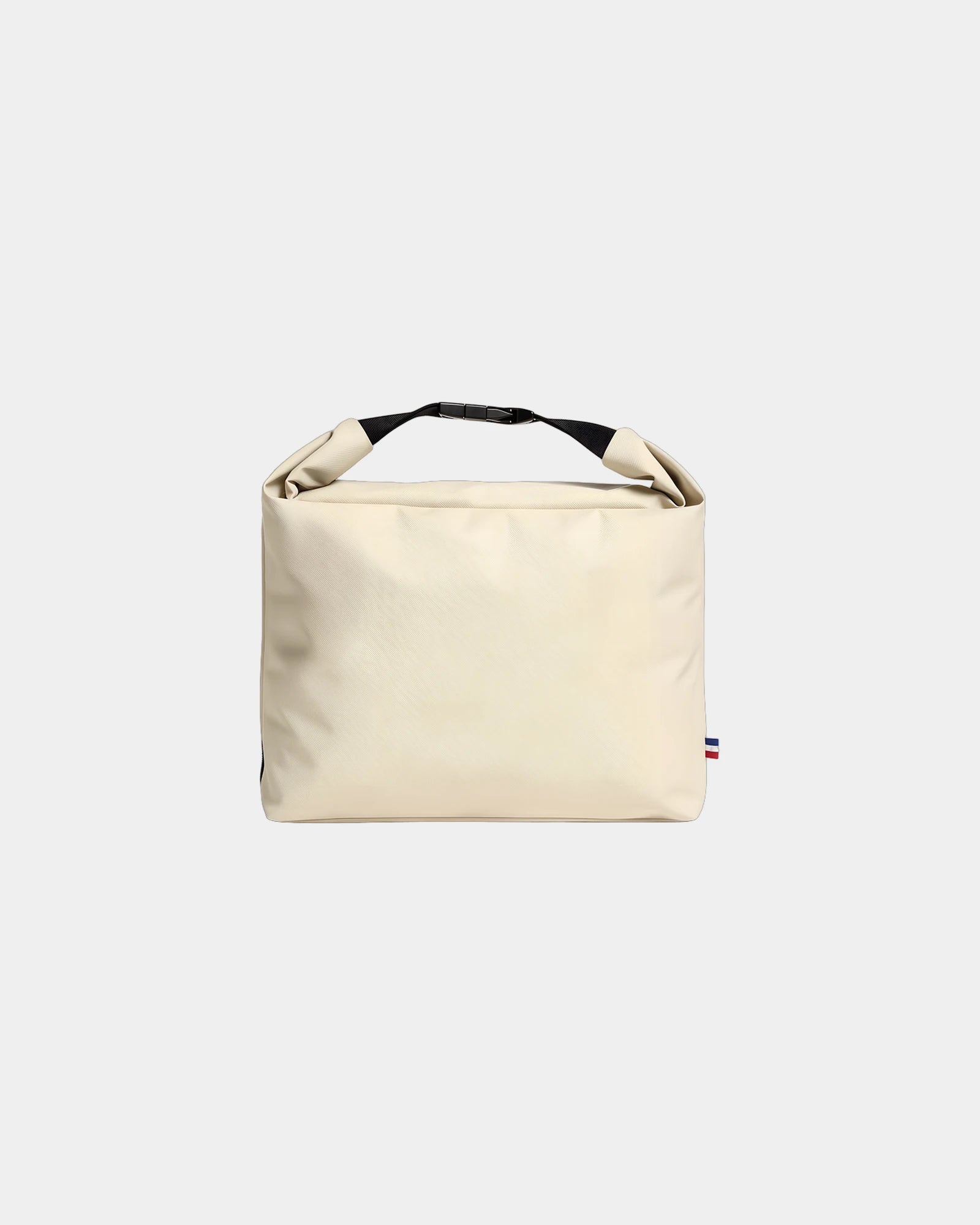 Borsa termica RPET Goodjour Rolltop da personalizzare - Beige-Nero
