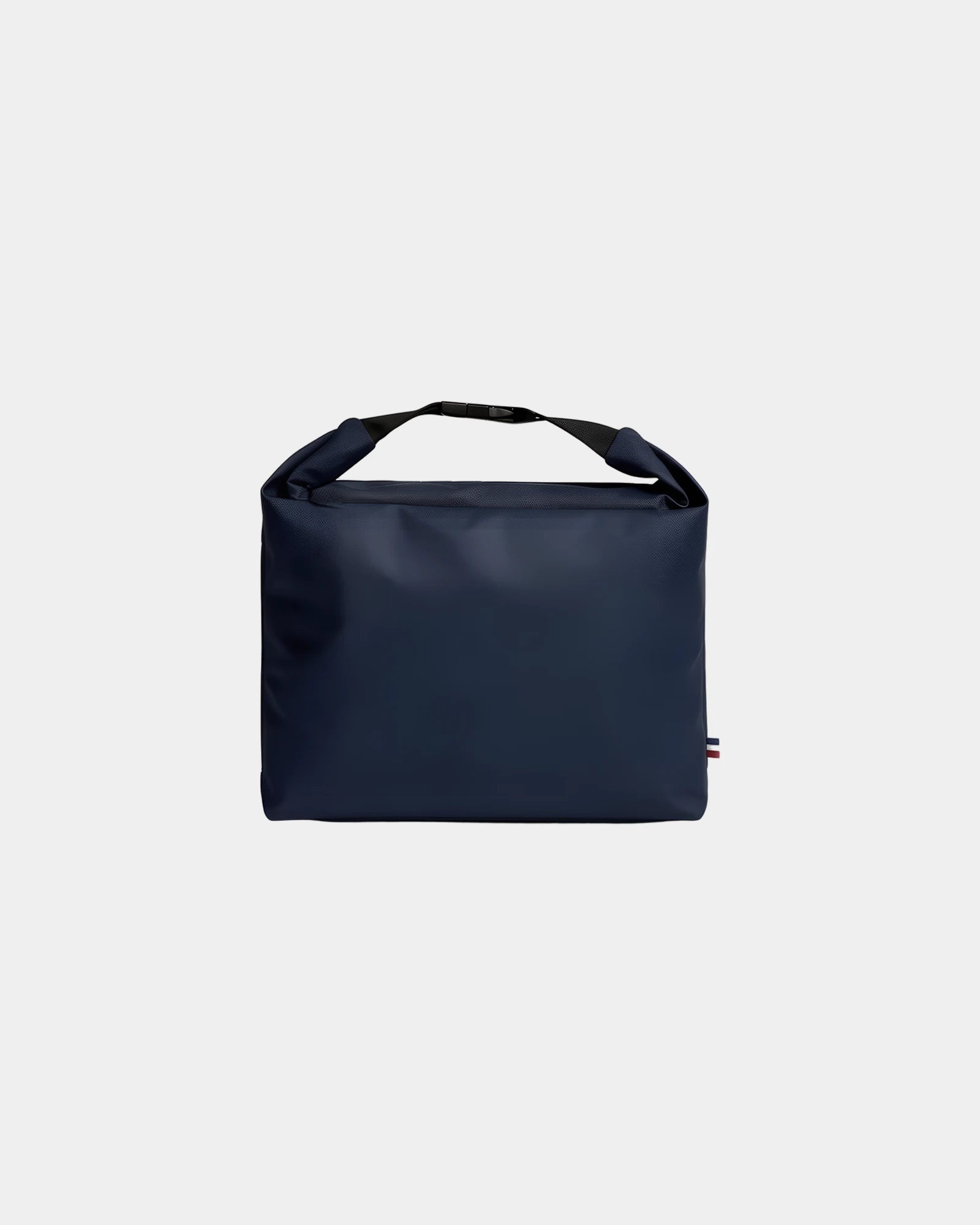 Borsa termica RPET Goodjour Rolltop da personalizzare - Blu Navy-Nero