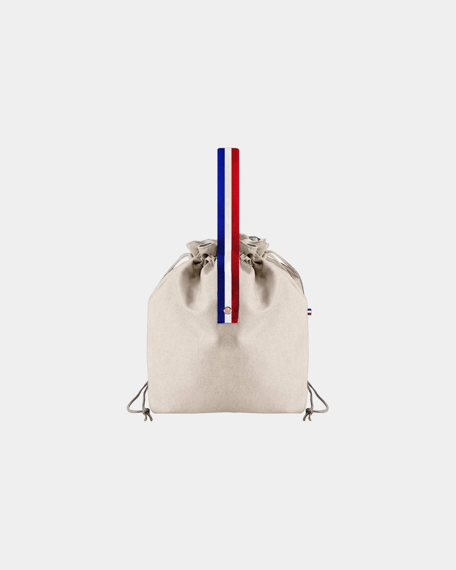Sacca cotone riciclato Goodjour 12L da personalizzare - Beige-Blu Navy
