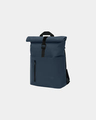 Zaino poliuretano riciclato a chiusura a rollo da personalizzare - Blu Navy-Nero