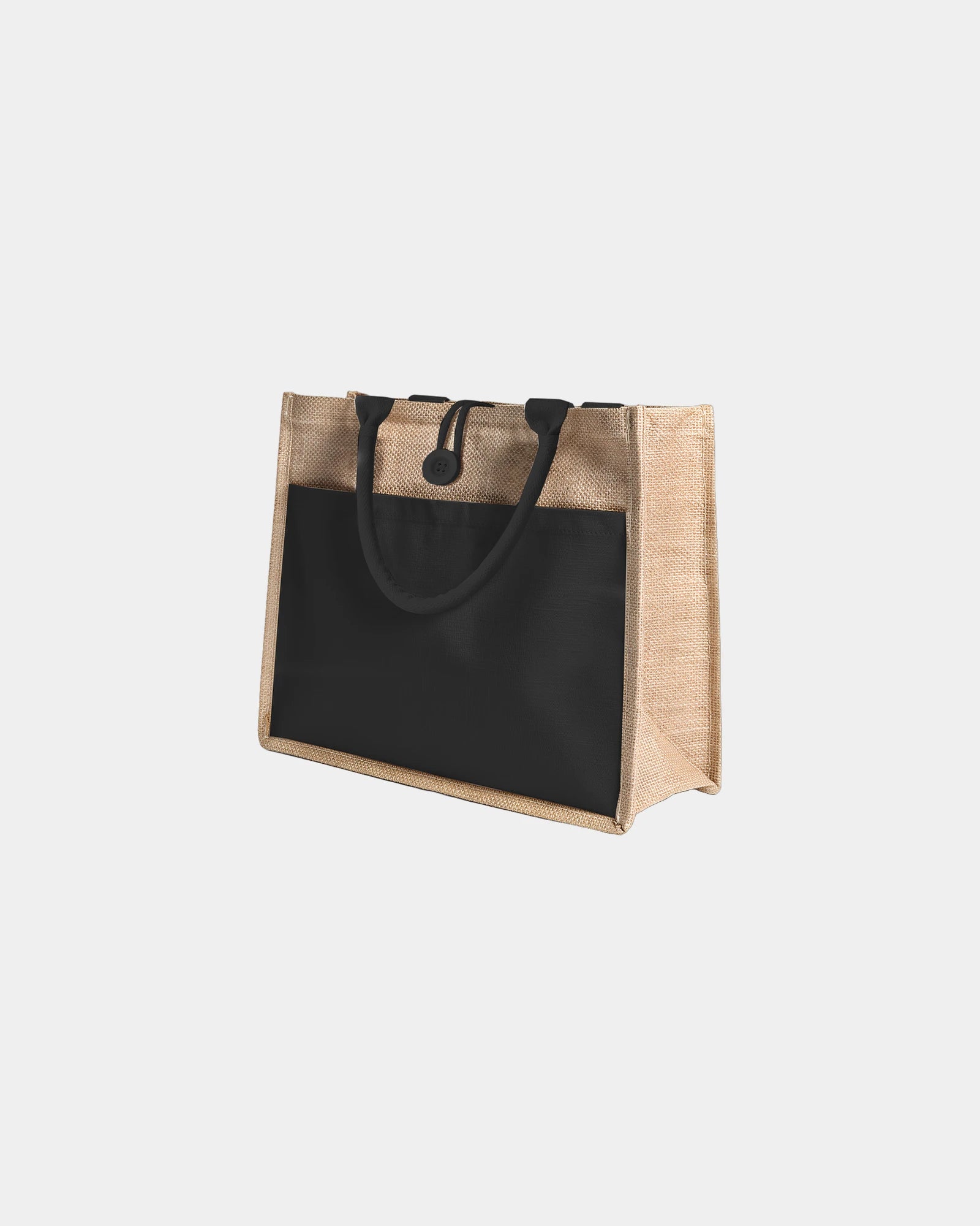 Borsa in juta cotone riciclato Goodjour da personalizzare - Nero
