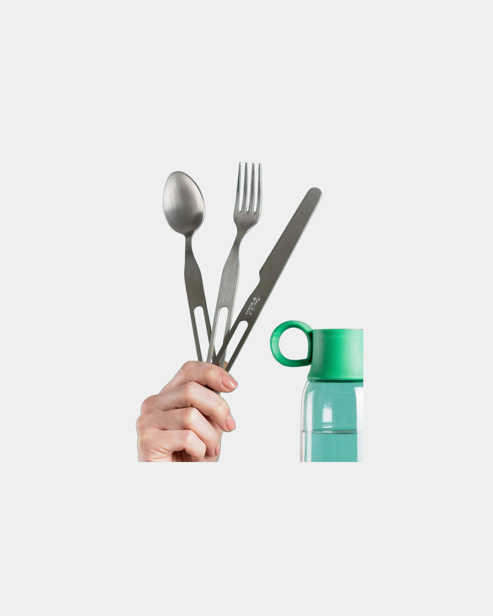 Set posate acciaio riciclato Gobi Street da personalizzare - 2