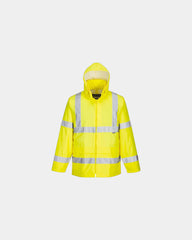 Giacca antipioggia alta visibilità da personalizzare - Giallo