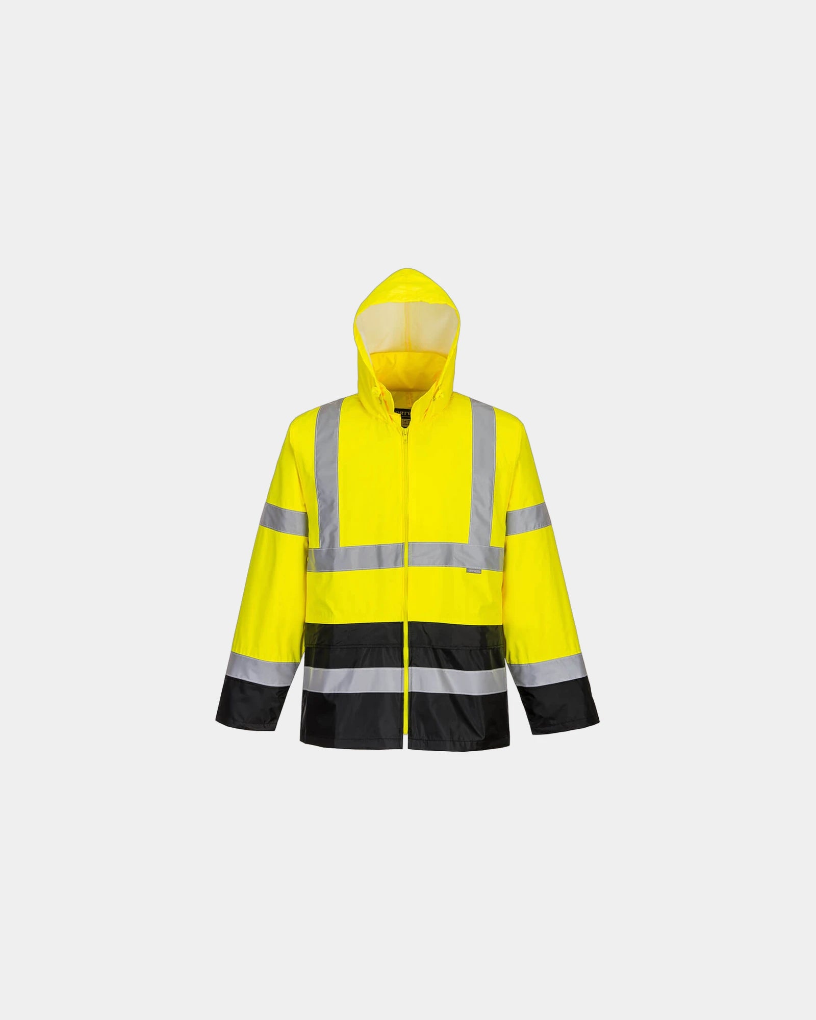 Giacca antipioggia alta visibilità da personalizzare - Giallo-Nero