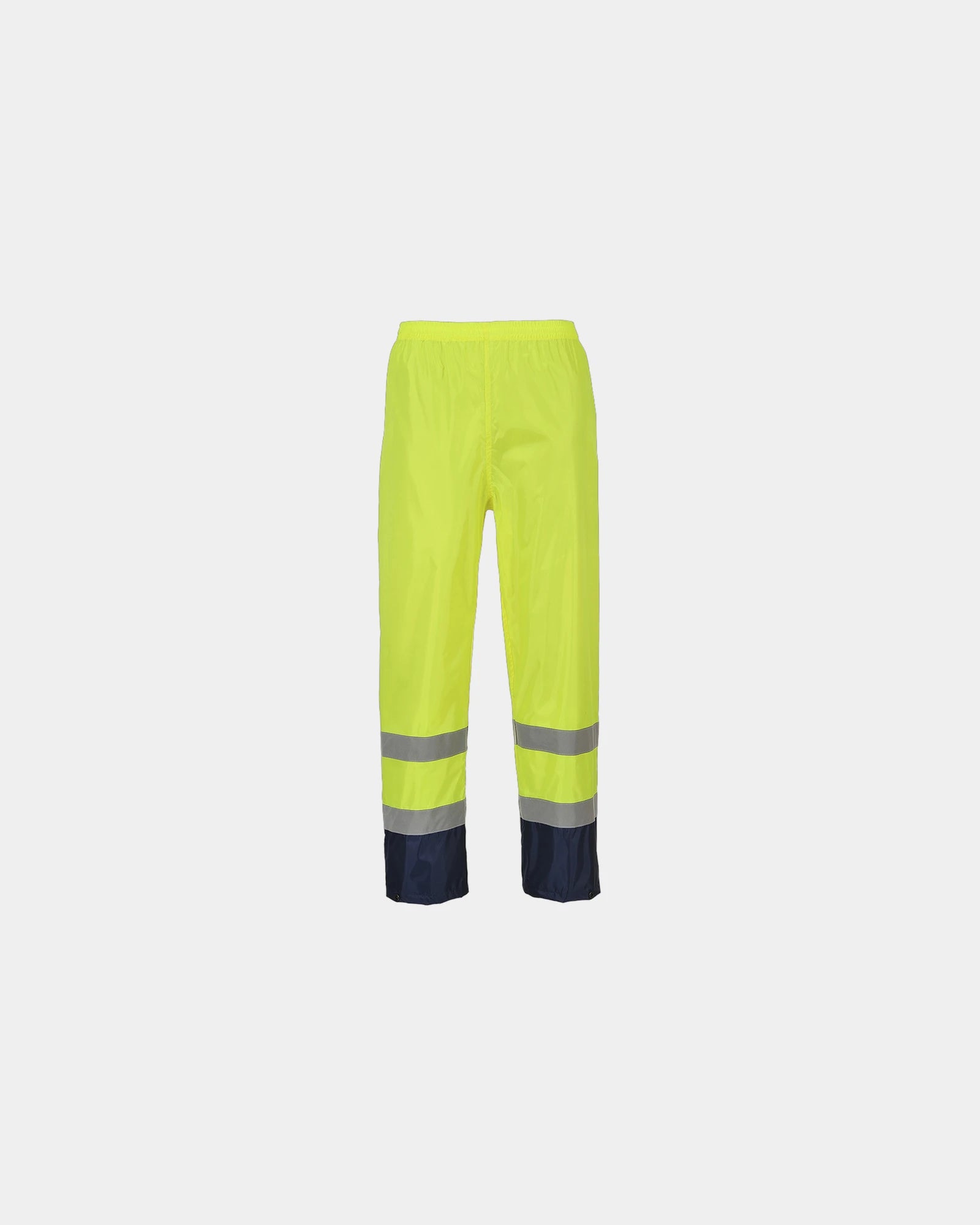 Pantalone antipioggia alta visibilità da personalizzare - Giallo-Blu Navy