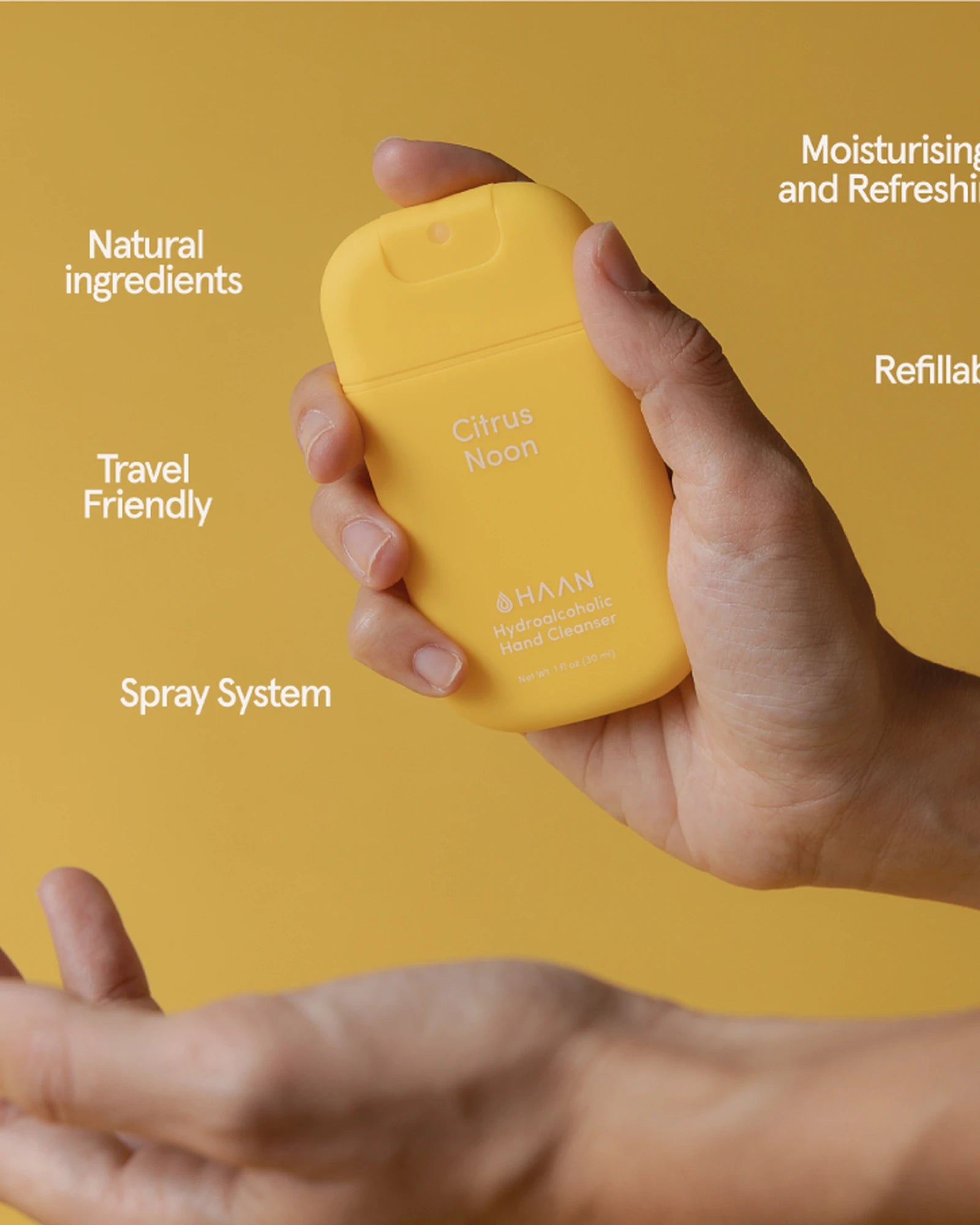 Igienizzante mani HAAN 30ml ricaricabile da personalizzare