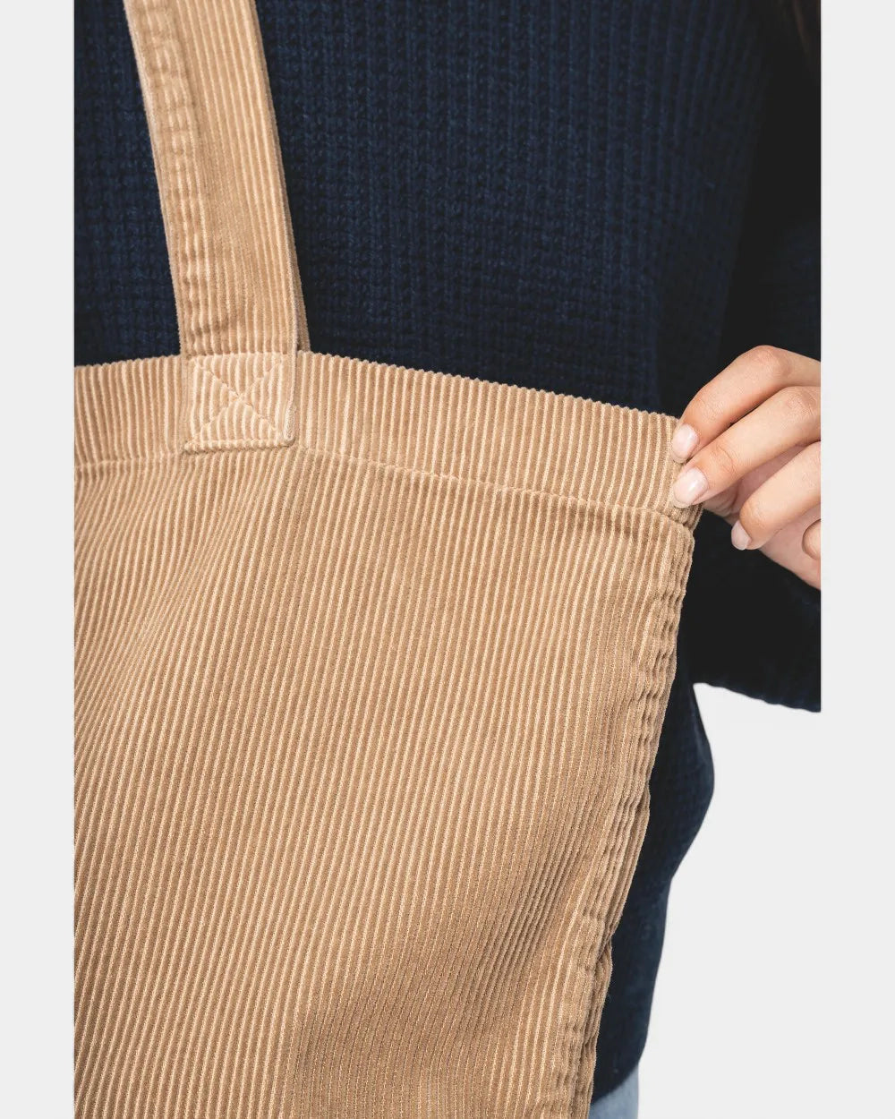 Borsa délavé in velluto a coste da personalizzare - 1