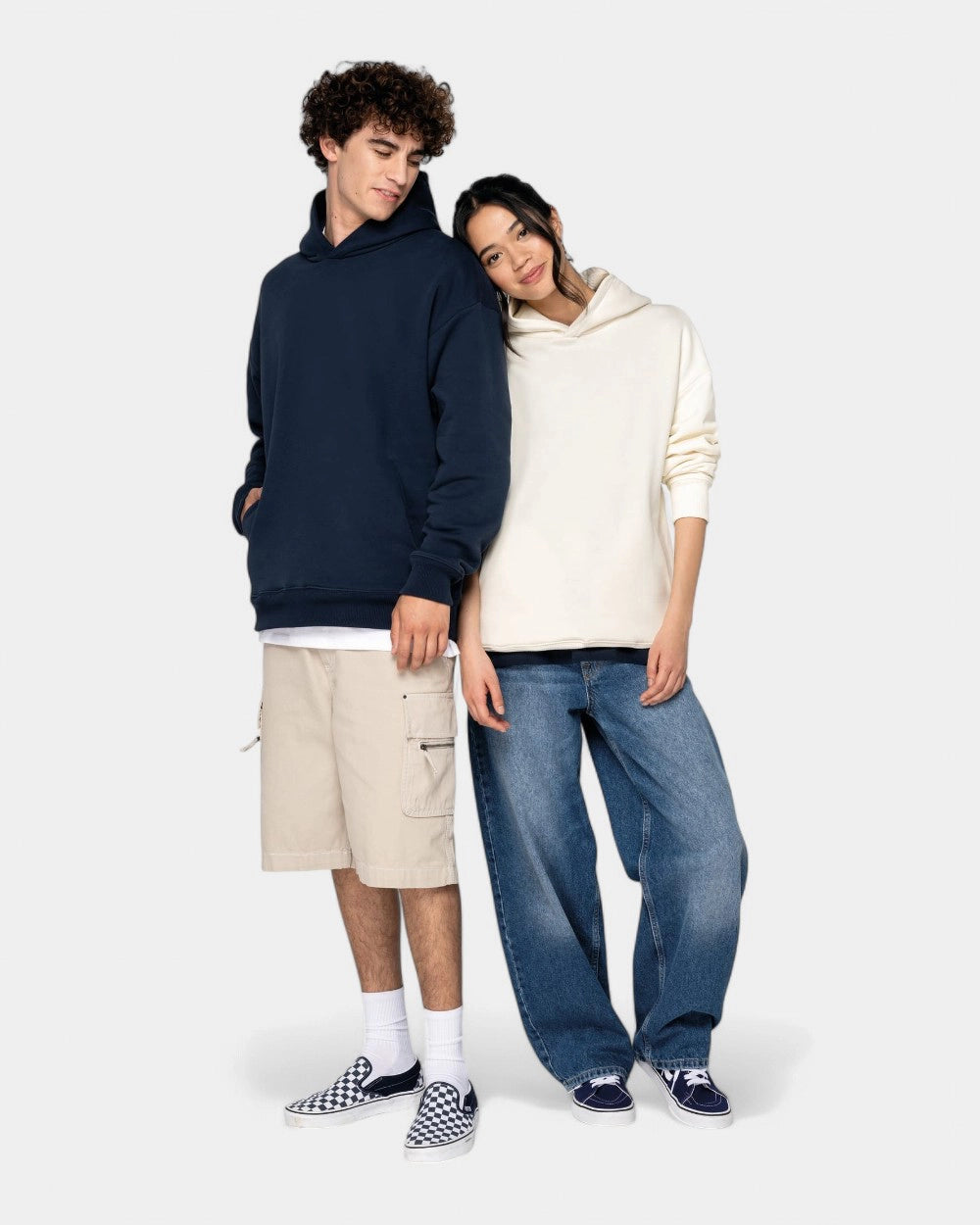 Felpa con cappuccio oversize unisex da personalizzare