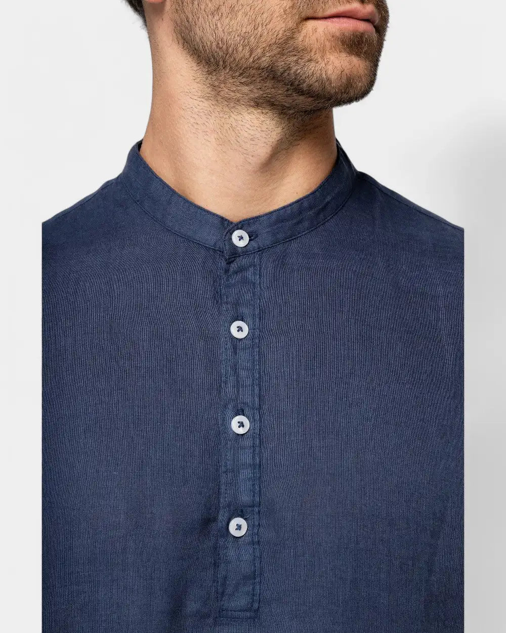 Camicia con collo Mao délavé uomo da personalizzare - 2