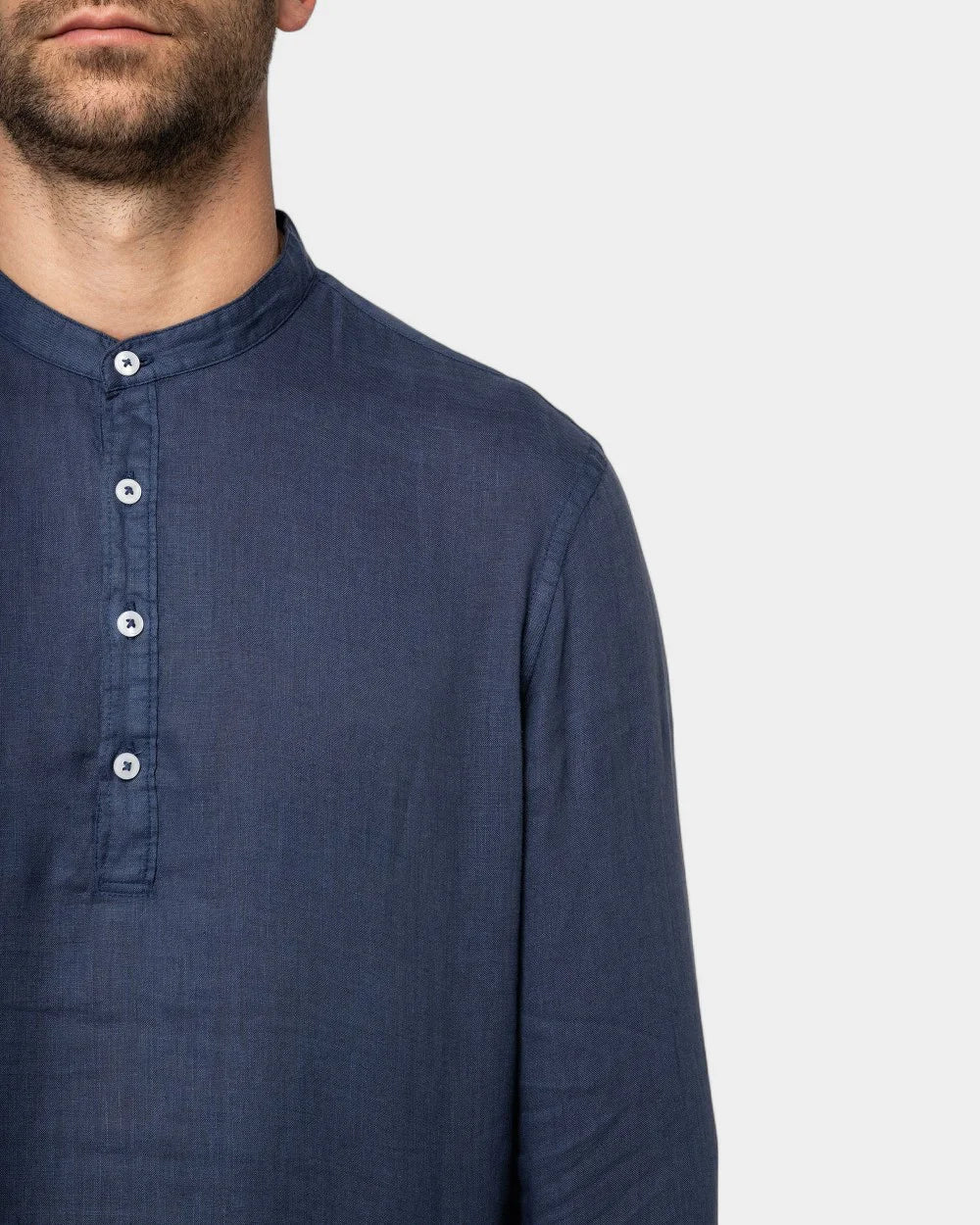 Camicia con collo Mao délavé uomo da personalizzare - 6