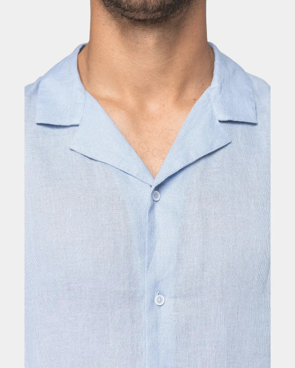 Camicia con collo bowling in lino uomo da personalizzare - 4
