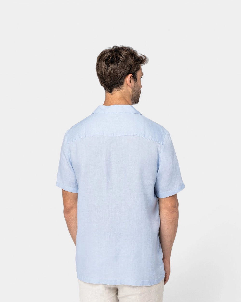 Camicia con collo bowling in lino uomo da personalizzare - 5