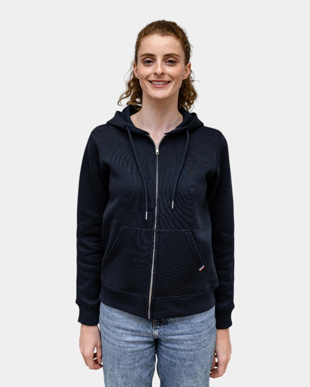 Hoodie donna in pile con zip da personalizzare