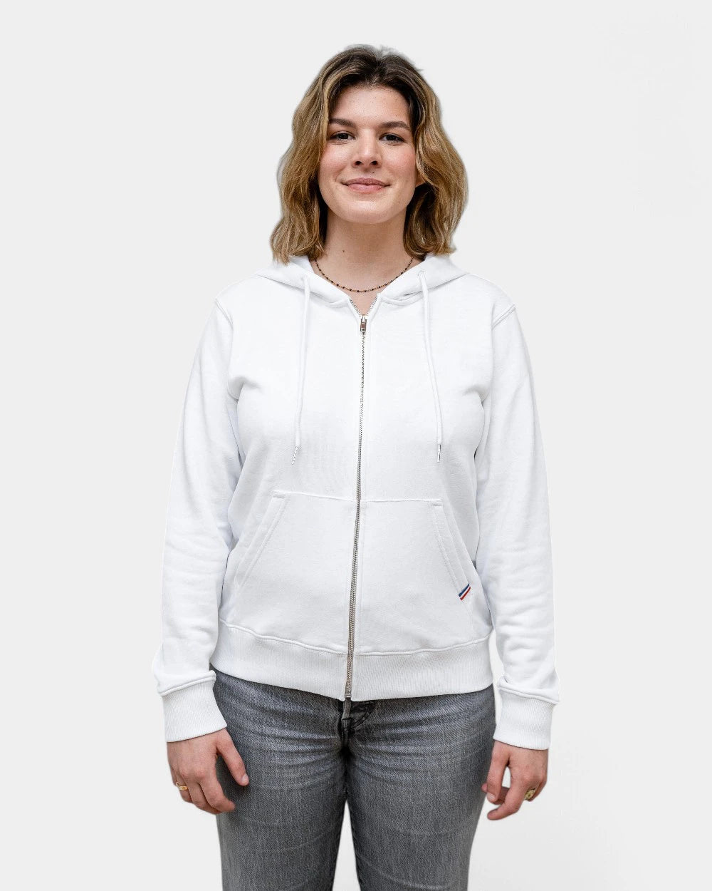 Hoodie donna Made in France con zip da personalizzare - 4