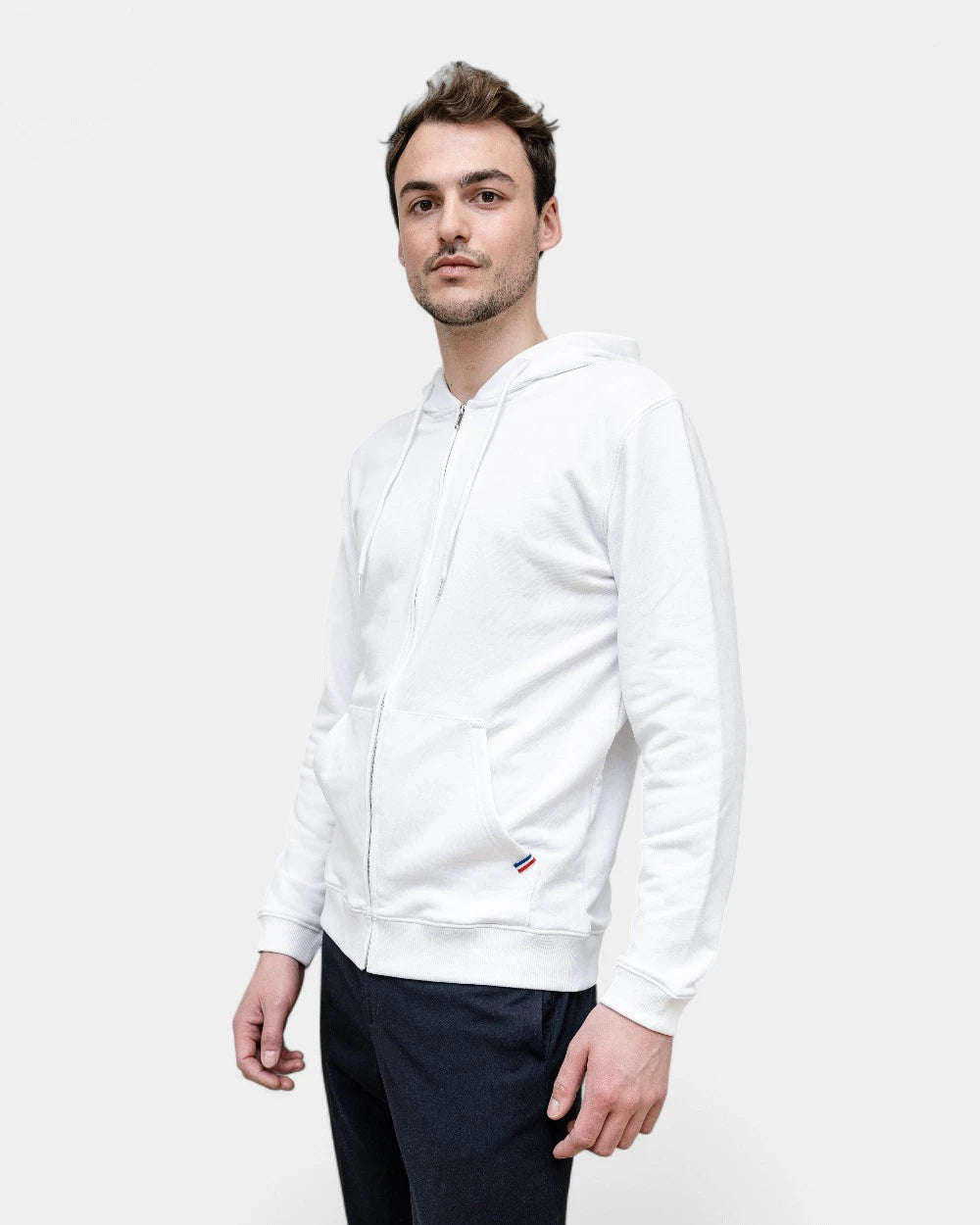 Hoodie uomo Made in France con zip da personalizzare - 2