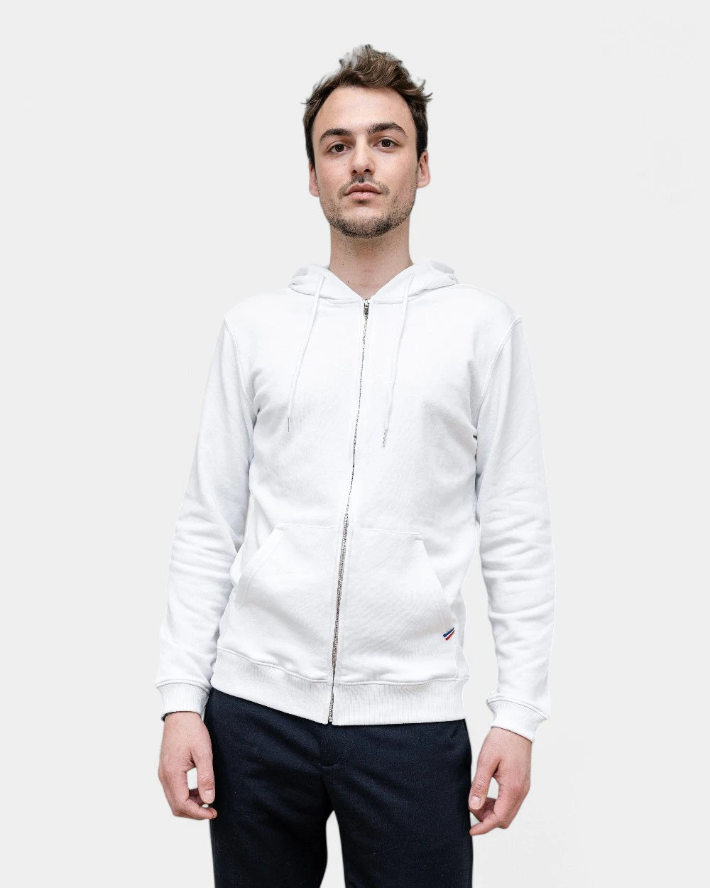 Hoodie uomo Made in France con zip da personalizzare - 5