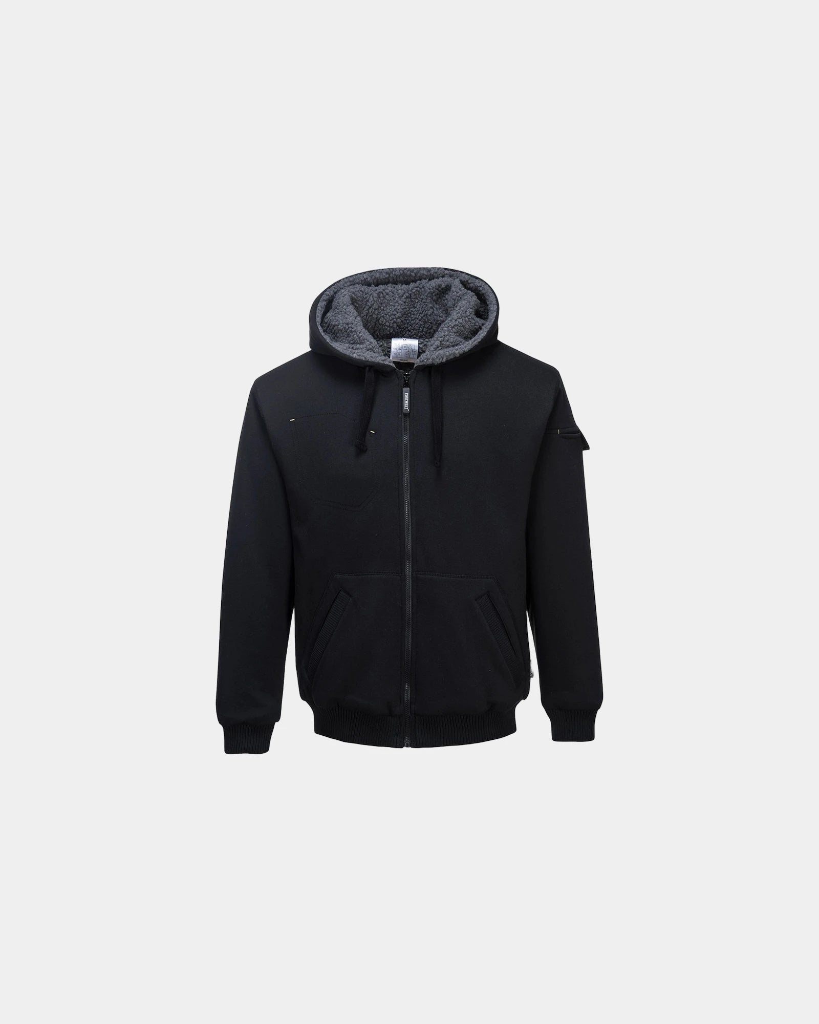 Giubbotto con cappuccio imbottito Petwer da personalizzare - Nero-Blu Cielo