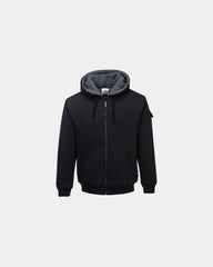 Giubbotto con cappuccio imbottito Petwer da personalizzare - Nero-Blu Cielo