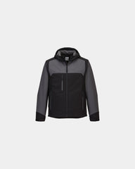 Softshell con cappuccio impermeabile a 3 strati da personalizzare - Verde Scuro