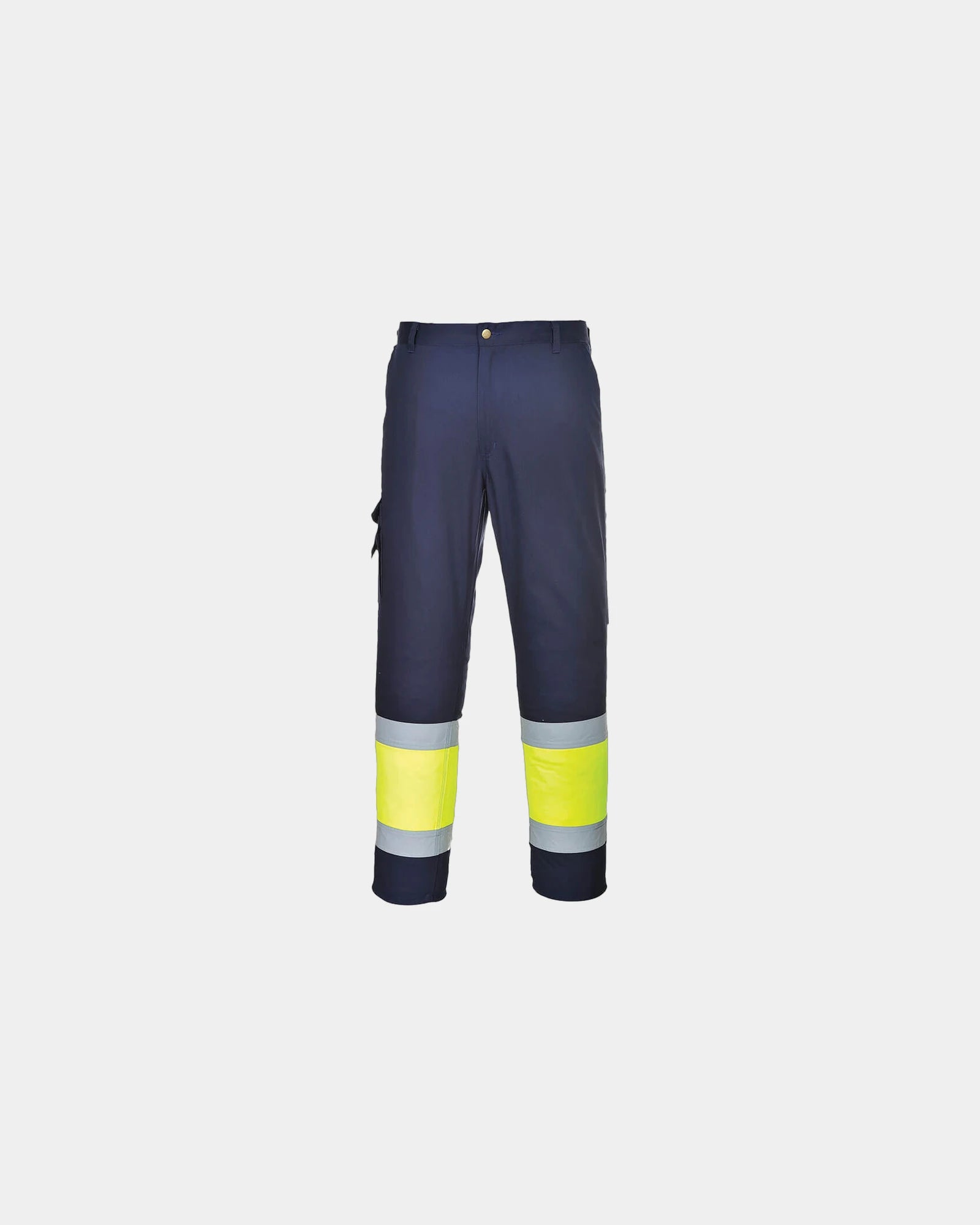 Pantalone da lavoro Hi-Vis bicolore da personalizzare - Giallo-Blu Navy
